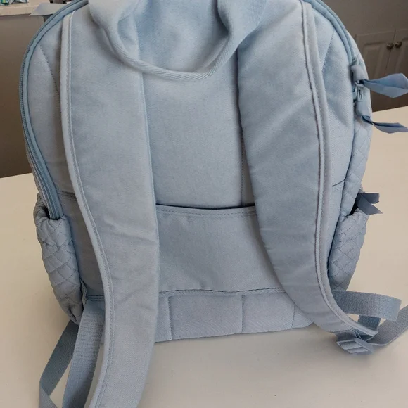 Vera Bradley Campus Backpack Sea Air Floral Embroidered Denim NWT - Picture 6 of 6